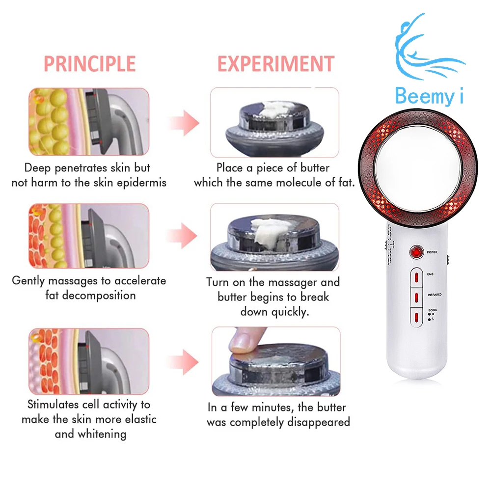 

EMS Cellulite 2023 3 in 1 Ultrasonic Face Body Slimming Massager Fat Burner Skin Tighten Weight Loss Facial Lifting Anti Wrinkle