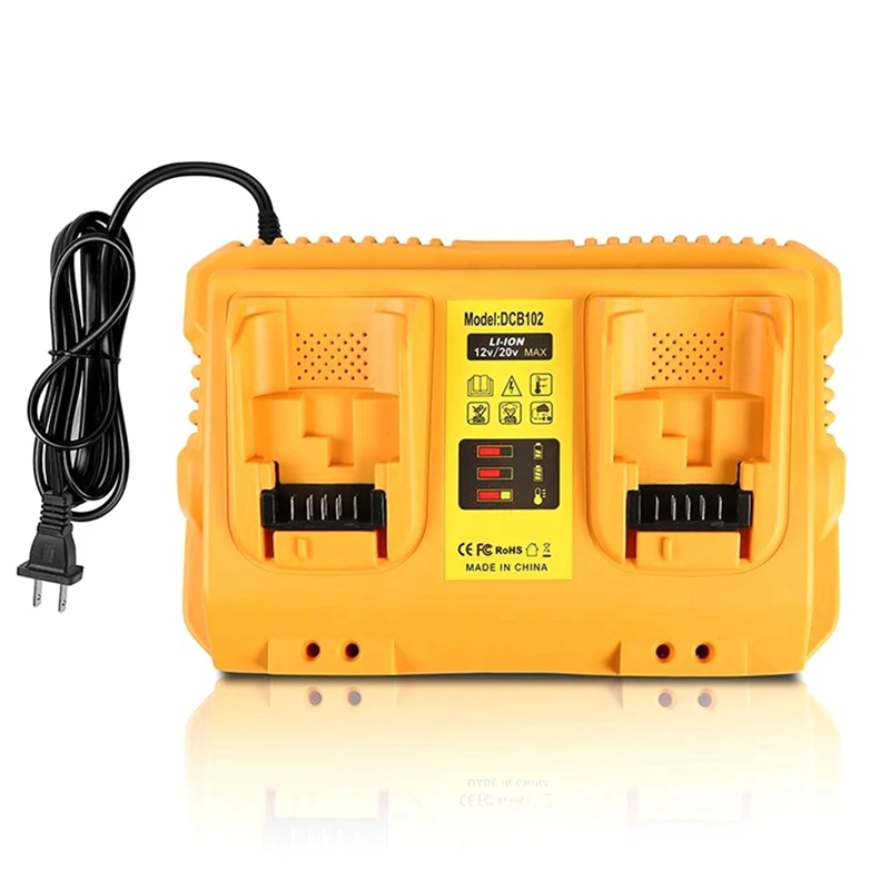 

DCB102 Battery Charger Replacement For Dewalt 12V/20V Max Rapid Battery Charger US Plug