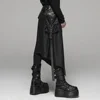 PUNK RAVE Men's Punk Removable Side Stereo Pocket Half Skirt Stage Performance Party Club Cosplay Men  Pants 3
