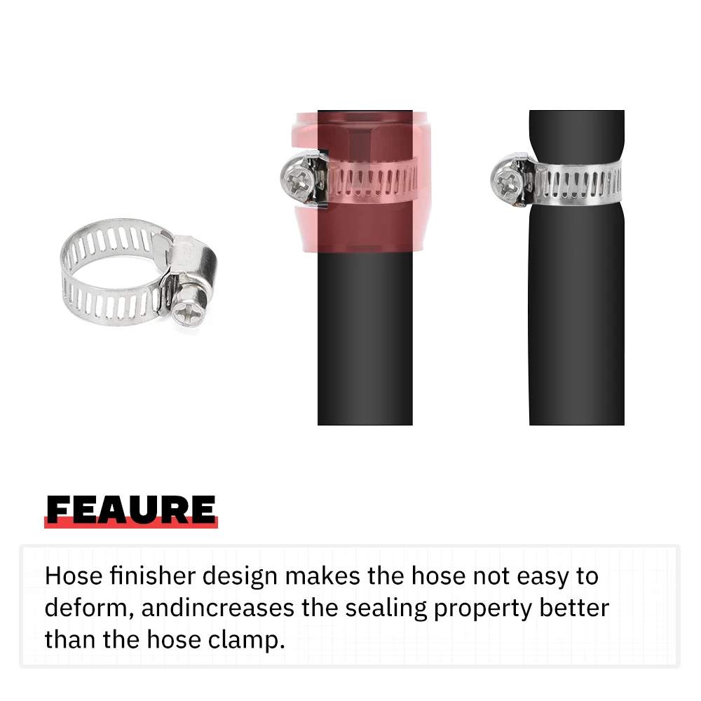 Hose Clamps 2pcs AN4 AN6 AN8 AN10 AN12 Fuel Pipe Clip