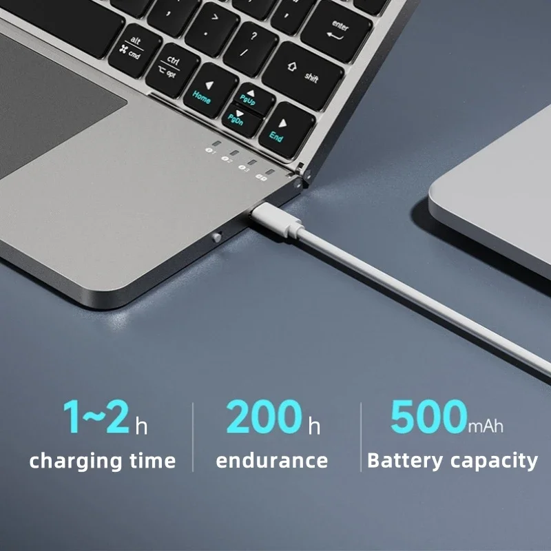 확장 키보드 아이패드 플립 키보드 무선 트랙패드 iPod/iphone/안드로이드/windows를 위한 터치패드 외부 무선 키보드를 가진 접이식 자기 키보드 접이식 블루투스 키보드
