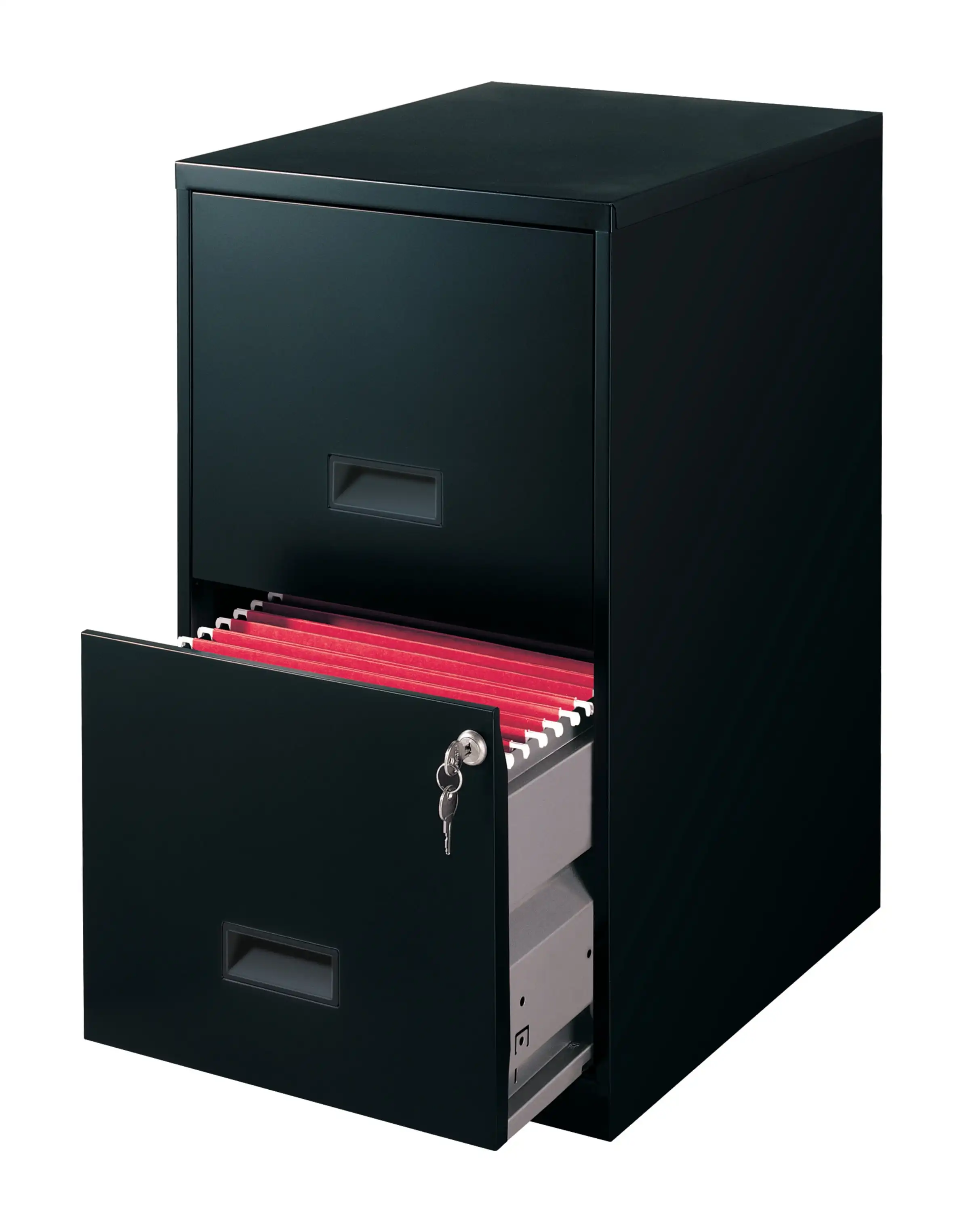 

Space Solutions 18" Deep 2 Drawer Letter Width Vertical File Cabinet, Black