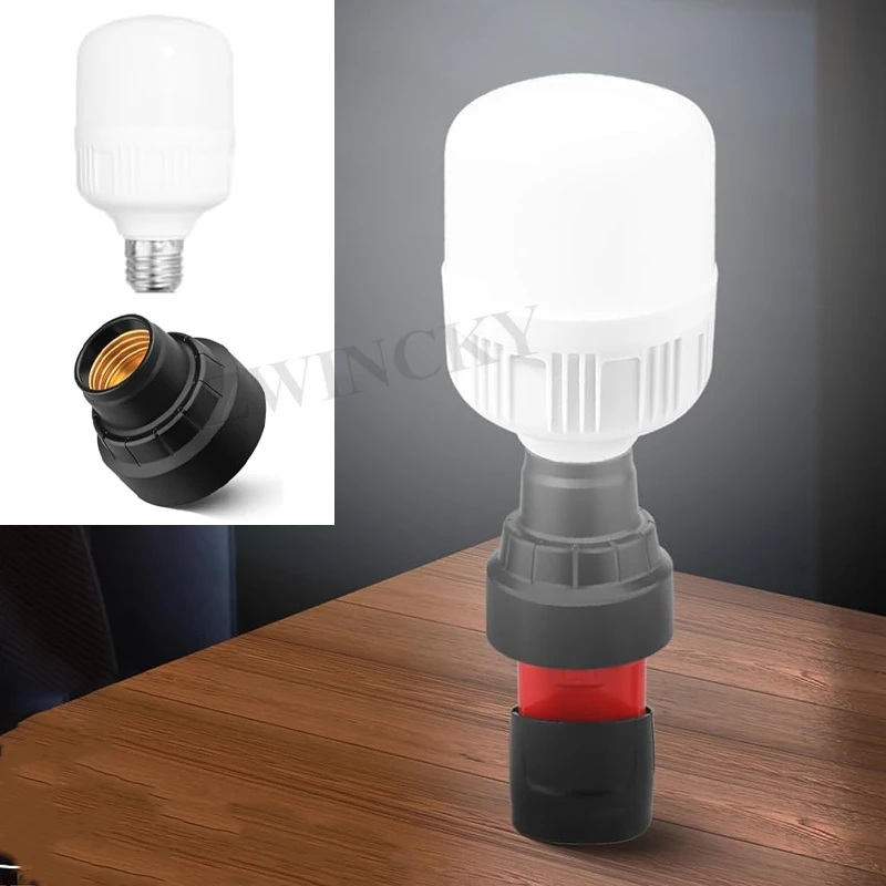 Emergency LED light 1300LM Compatible For Milwaukee 10.8V-12V tool lithium battery Portable Flashlight E27 Light bulb Outdoor