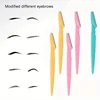 Stainless Steel Eyebrow Razors,Multipurpose Facial Hair Trimmers with Protective Cap for Men & Women,Exfoliating Tool for Beard 2