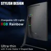 27-inch FHD VA Gaming Curved Monitor with Rainbow Lights, 240Hz Refresh Rate, Eye Care 1080P Display, FreeSync G-Sync 3