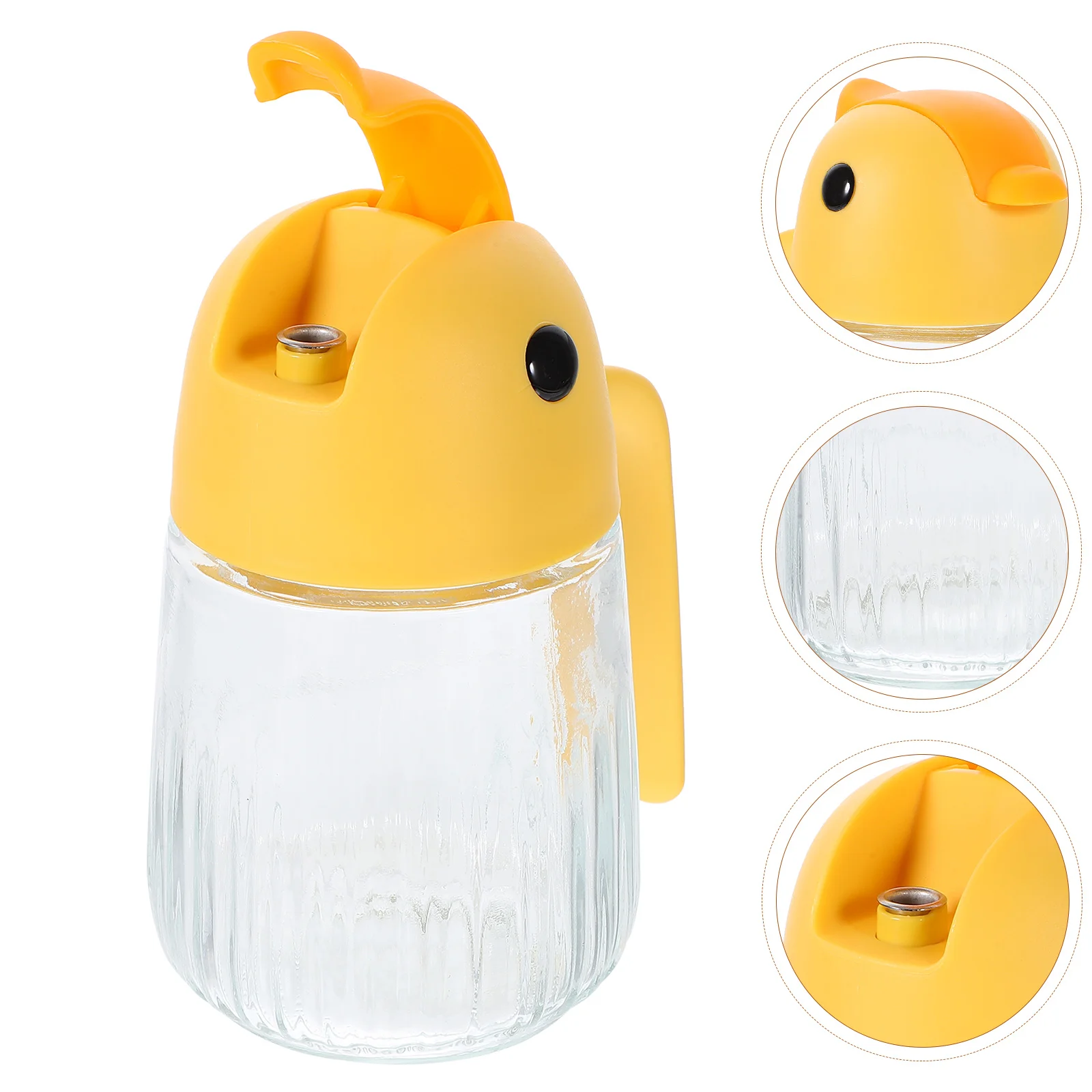 

Glass Oil Bottle Container Lid Kitchen Pot Dispenser Tanker Vinegar Cruet Storage
