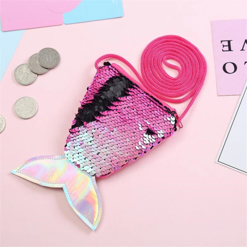 Mermaid Tail Sequin Coin Purse Crossbody
