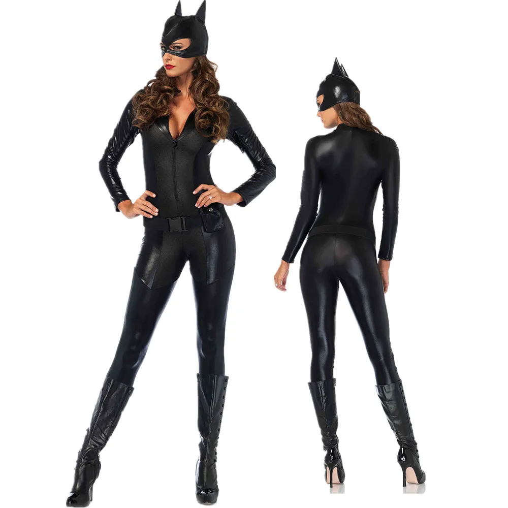 

Halloween Cat Woman Coaplay Uniform Nightclub Bar DS Pole Dancing Performance Costume