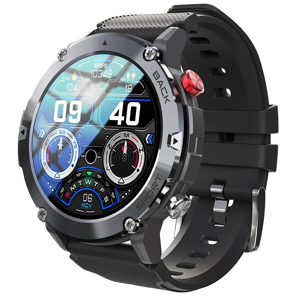 

2023 New C21 Rugged Smart Watch Men 3ATM Waterproof Outdoor Sport Fitness Tracker Bluetooth Call Smartwatch For Android IOS Sale