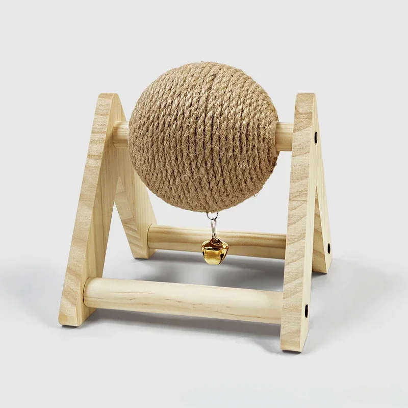 Pet Rabbit Cat Toy Scratching Ball Special Toy Wooden Grinding Claw Sisal Accessories Bunny Supplies Toys