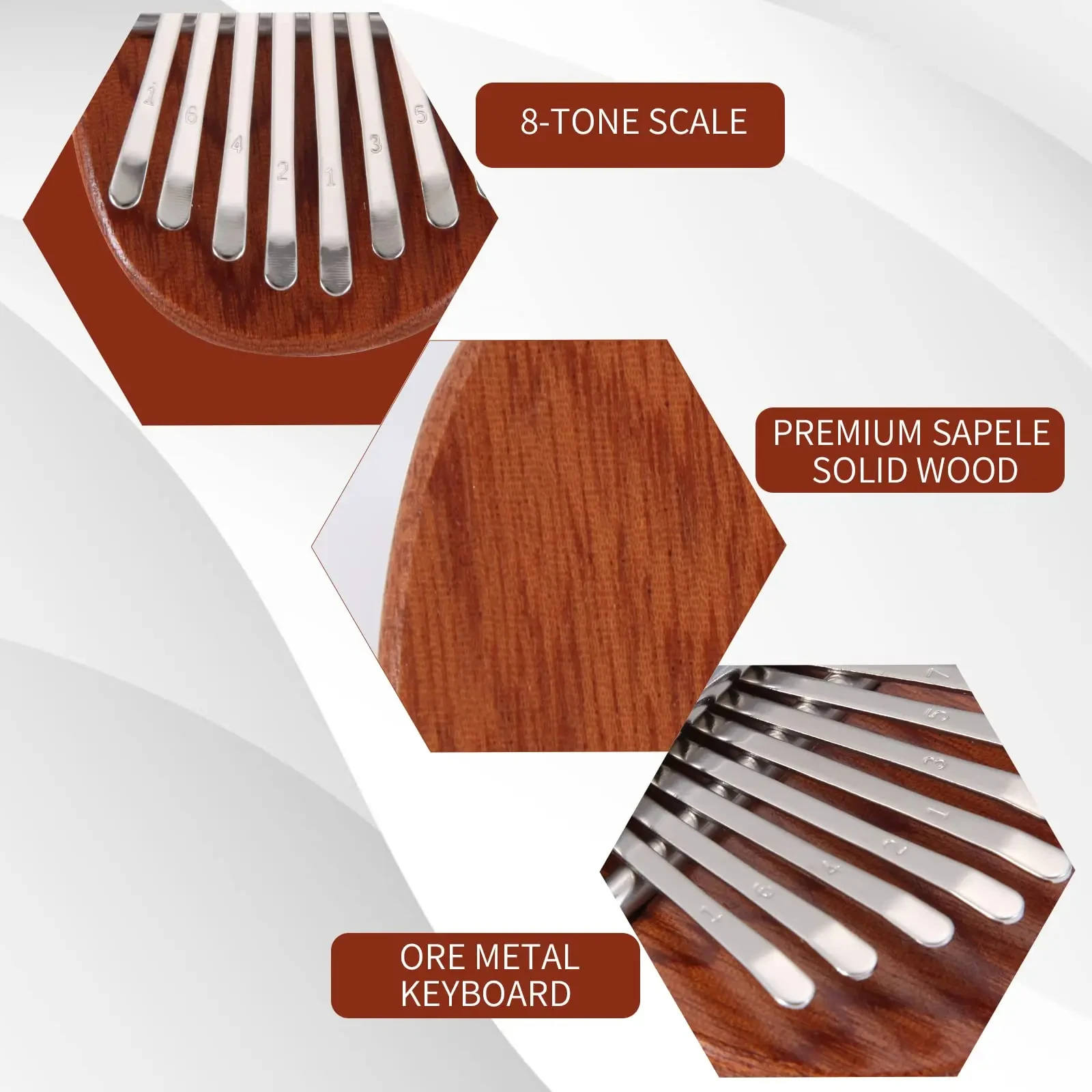 8 Key Mini Wood Kalimba Finger Thumb Piano Marimba Musical Good Accessories Pendant Gift wood kalimba piano