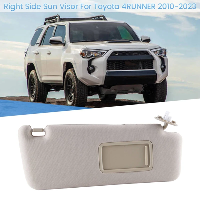 

Car Sunshield Sunvisor Sunshield Sunvisor With Mirror Beige For Toyota 4RUNNER 2010-2023 74320-35A91-B1 Right