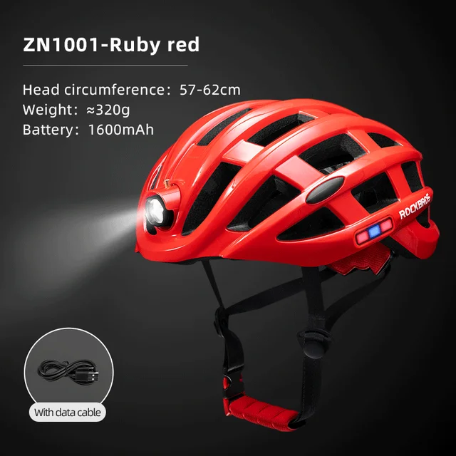 ROCKBROS Fahrradhelm Fahrradhelm mit LED-Warnlicht Ultraleichter Rennradhelm Elektrischer Fahrradhelm Sport Sicherer Hut – Detail 40