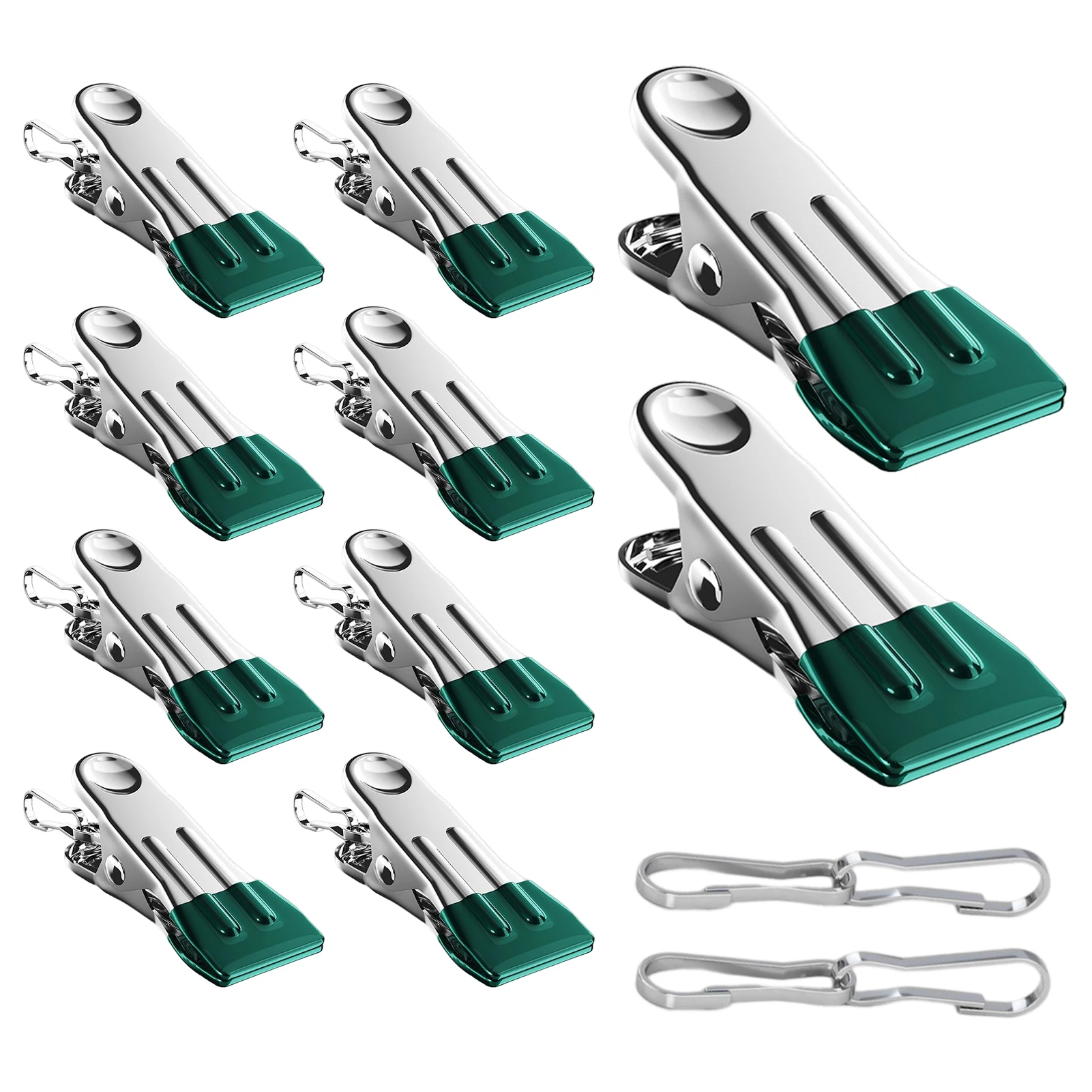 

10pcs Non Slip Clothes Pegs Laundry Hook Sturdy Windproof Clamp Towel Clip Indoor Outdoor Lightweight Waterproof Strong Spring