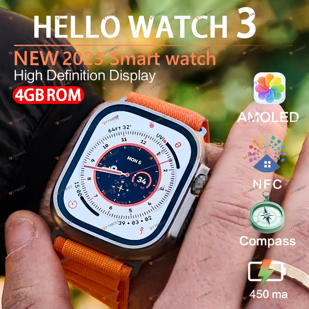 Smart Watch Hello Watch 3 Plus Ultra 4GB Rom Color
