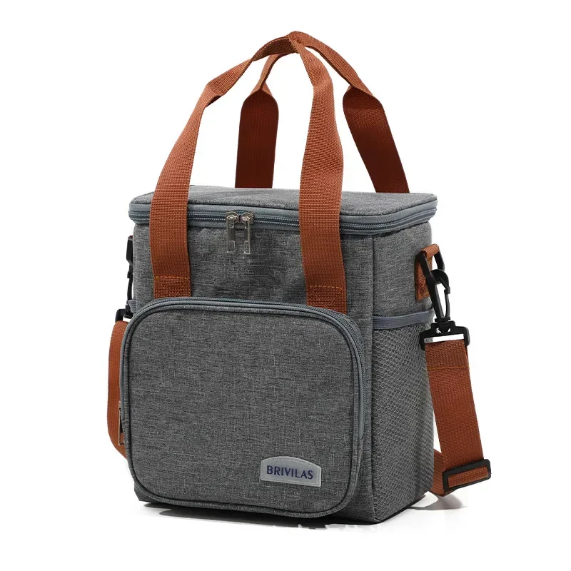 Durable Portable Insulated Lunch Cooler Bag with Shoulder Strap