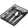 Simple flat Cutlery Storage Box, Mesh Draining Drawer Cutlery Box, Metal Kitchen Restaurant Knife and Fork Storage Basket. 1