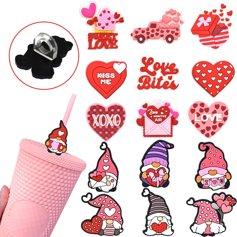 7pcs Reusable Silicone Straw Covers Christmas Cartoon Straw Toppers for Cup  6XDD - AliExpress