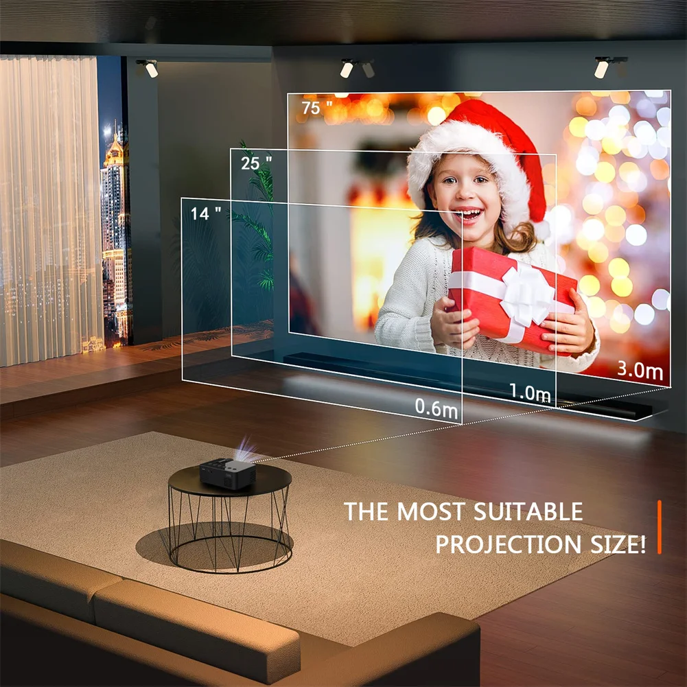 YT100 Portable Kids Smart Projector WiFi Mini Projector HD Video Projector For Smart Phones Tablet