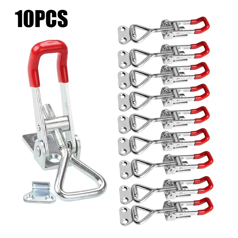 

10 pcs Adjustable Toolbox Case Metal Toggle Latch Catch Clasp Quick Release Clamp Anti-Slip Push Pull Toggle Clamp Tools