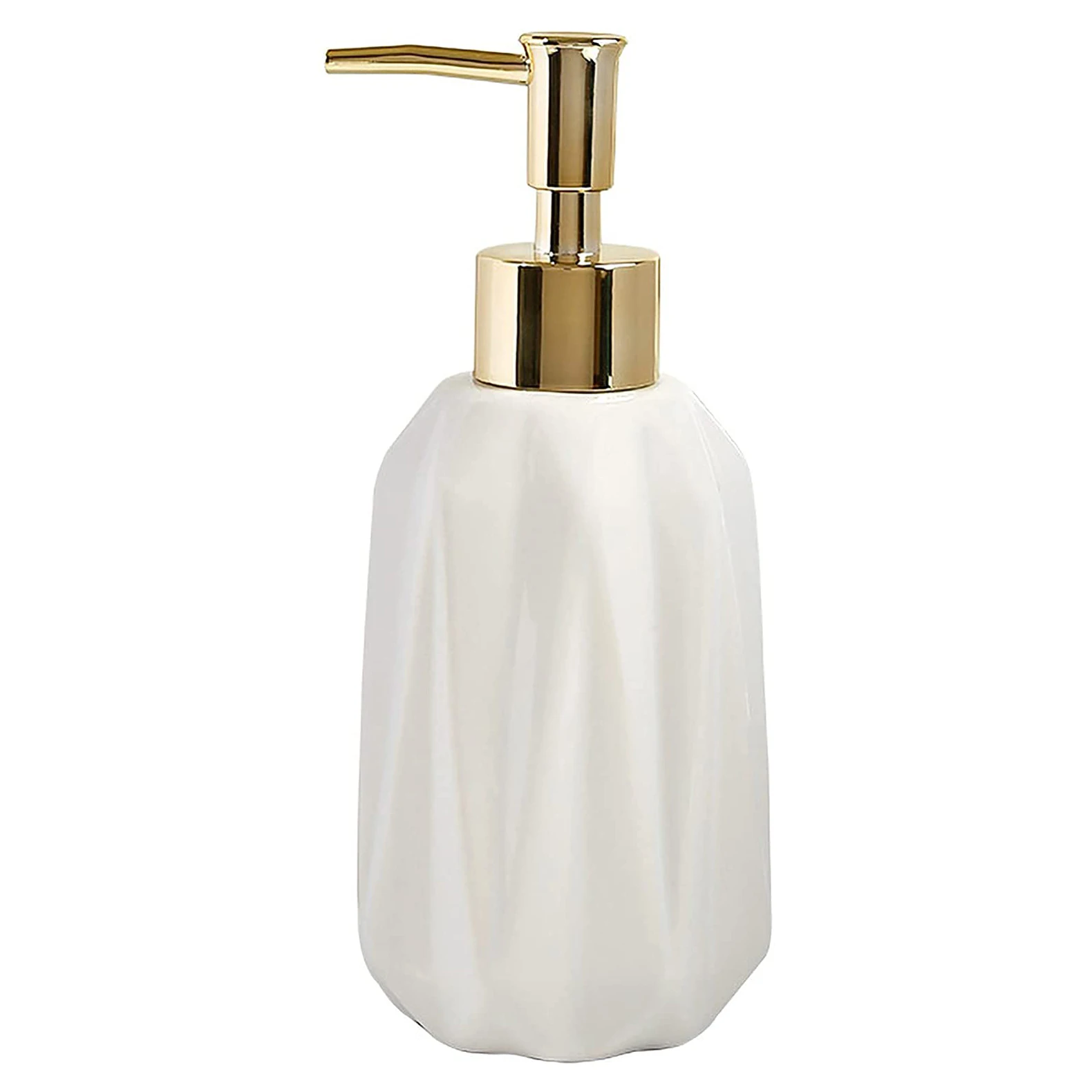 10 Oz Ceramic Soap Dispenser with Pump Refillable Liquid Dish and Lotion for Bathroom Soap Dispenser