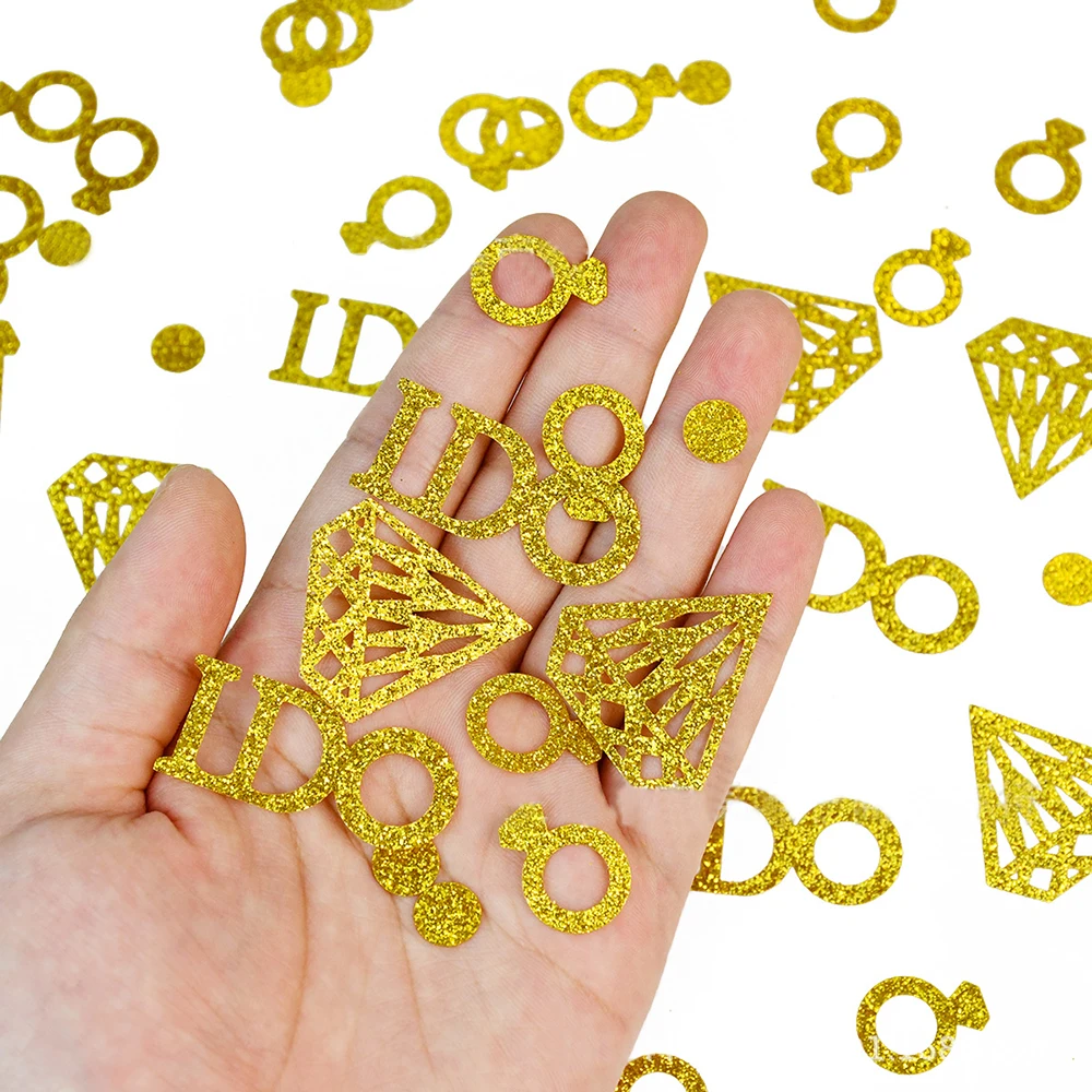 15G Mr&Mrs Wedding Confetti Gold Pink Glitter Diamond I Do Married Confetti Wedding Table Scatters Decoration Wedding Supplies
