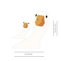 Cute Duck Cartoon Vinyl Sticker Set - Waterproof Window Decals (L)