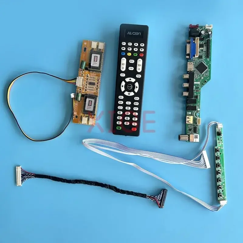 Számára LTM201UX-L01 M201UN04 V0 vezető Számvevő Kapcsolótábla 30-pin LVDS DIY készlet 1600*1200 AV+HDMI+VGA+IR+USB 4CCFL Tv-t néz Analóg LCD monitor Hamis színben tüntet fel