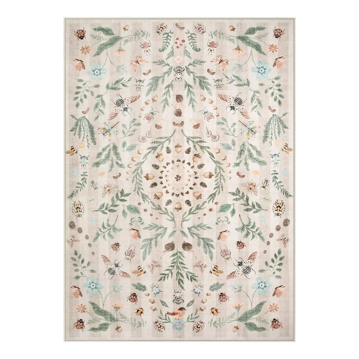 Vionnet Washable Modern Parisian Insect Pink Rug Area Rugs Washable Outdoor Indoor Area Rugs Dining Bedrooms Courtyard Mat