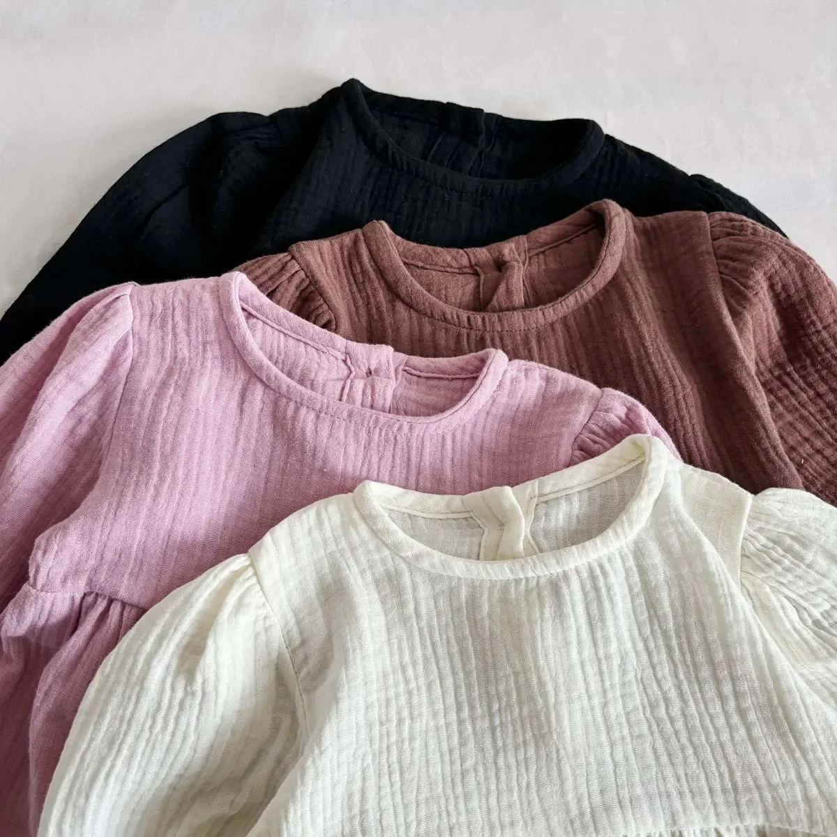 Autumn Baby Romper Boys Long Sleeve Cotton Wrap around Pants Clothes Newborn All-Match Korean Style Pure Color Onesie