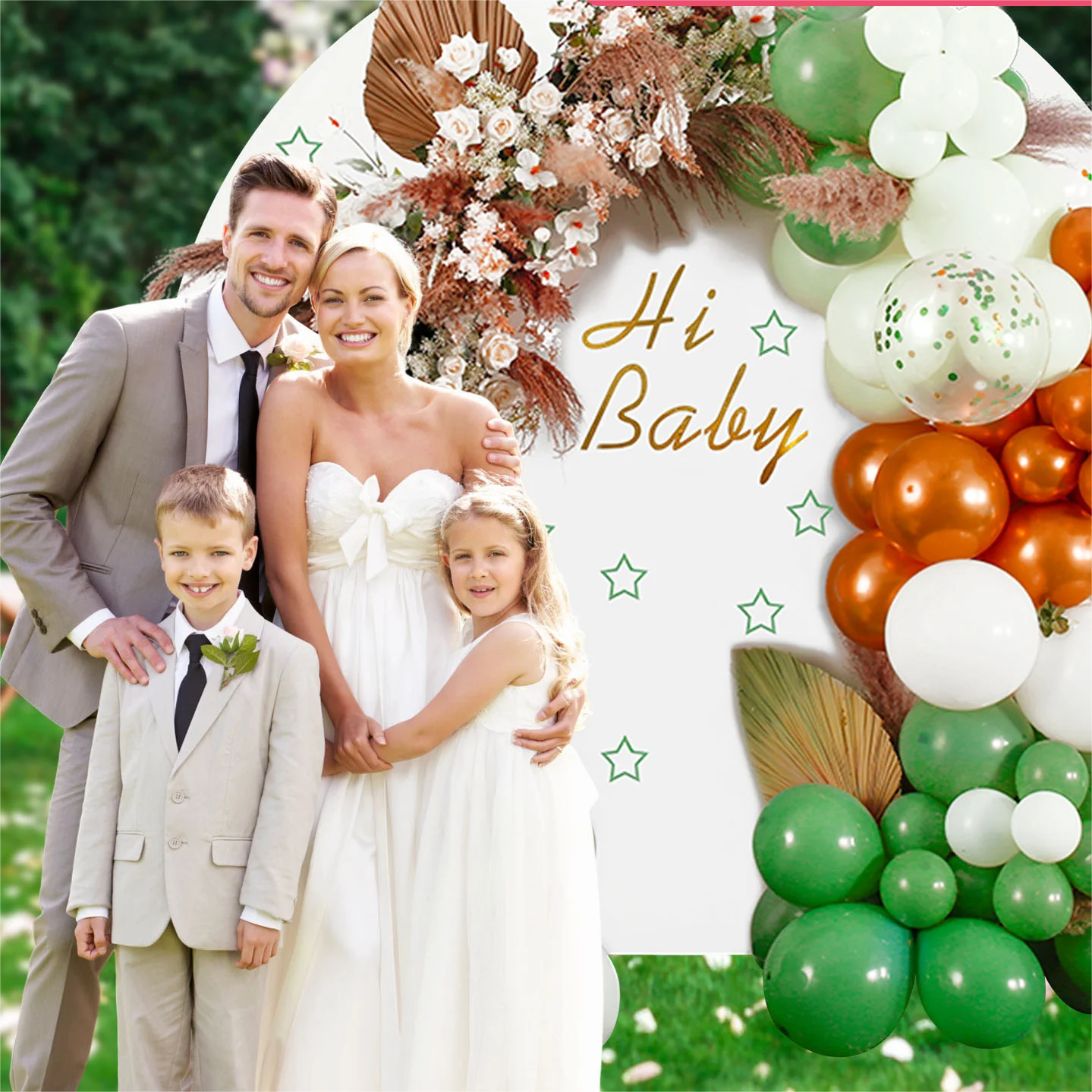 Round Arch Cover Elastic Arch Backdrop Stands Cover White Round Photo Background Polyester Round Arch Stand Cover for Decor