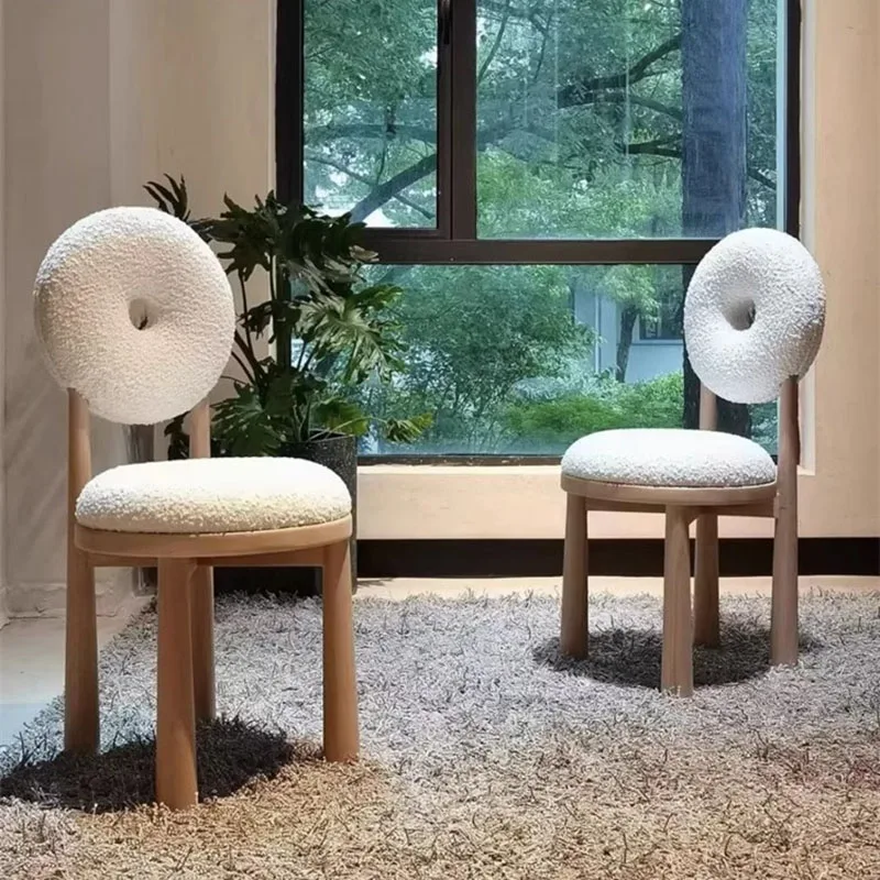 

Luxury Modern Outdoor Dining Chair Restaurant Office Balcony Wooden Chair Retro Design Relax Sillas De Escritorio Home Furniture