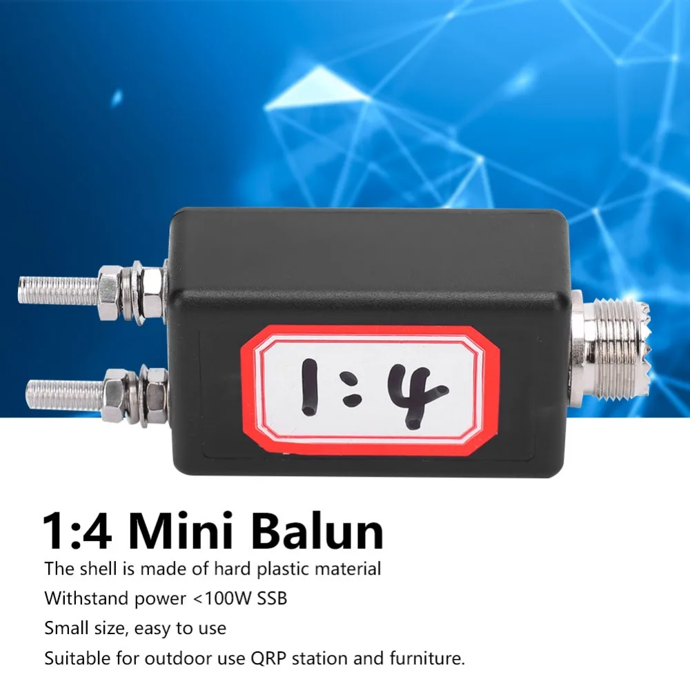 Suitable HF 1:4 Ratio 1:4 Mini Balun M Interface Plastic Shell Mini Balun Black Size Consumer Electronics Shortwave Antenna
