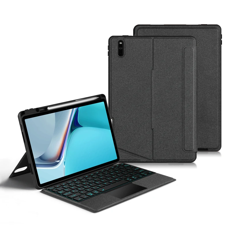 키보드 케이스 러시아어 스페인어 포르투갈어 독일어 화웨이 MatePad 11 DBY-W09 10.95 인치 2021 태블릿 백라이트 분리형 커버