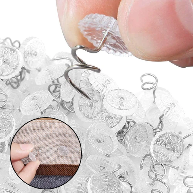 30/50Pcs Twist Pins with Clear Heads Fabric Twisty Pins DIY Bedskirt Pins  For Holds Sofa Slipcovers Securely In Place Craft Tool - AliExpress