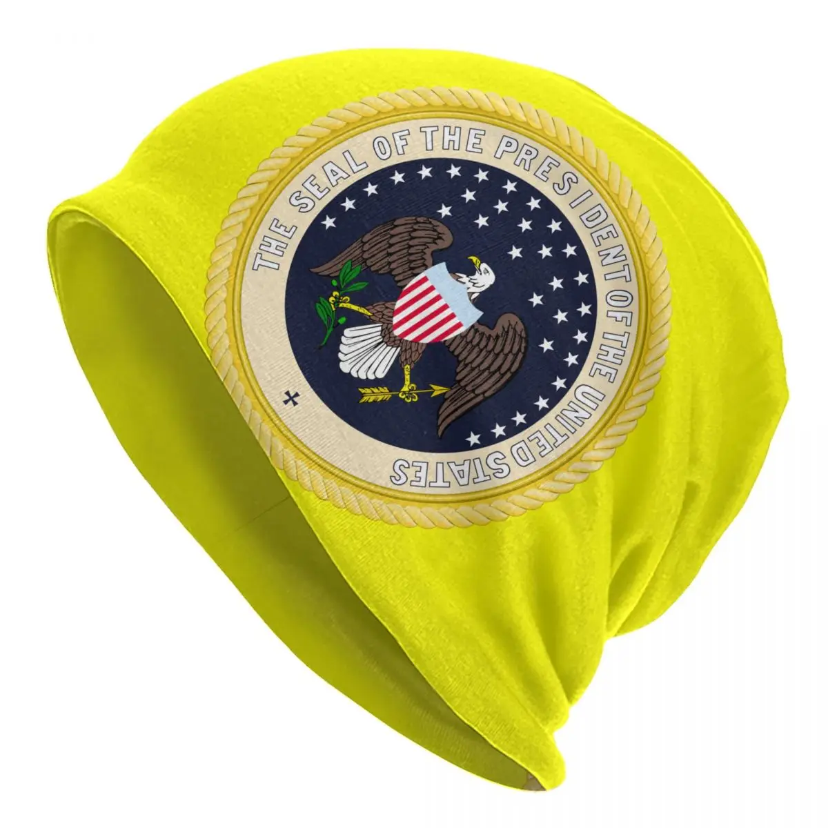 

Seal Of The President Of The United Skullies Beanies Caps Knitting Hat Adult American Trump USA Election Bonnet Hats Ski Cap