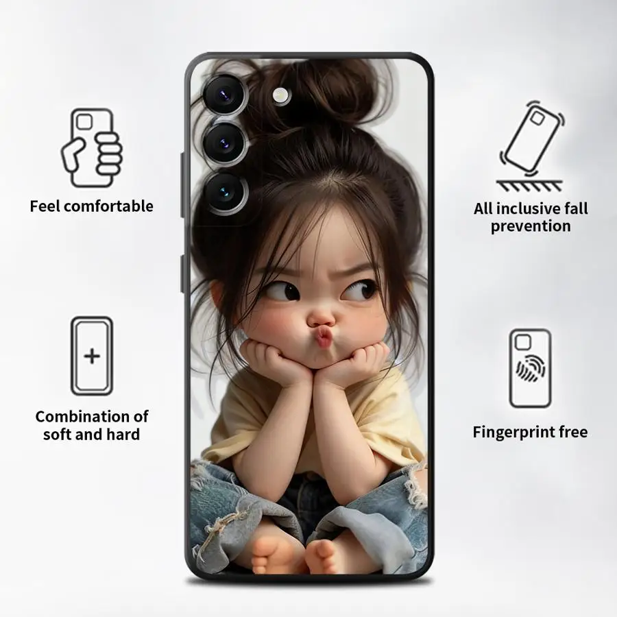 Cartoon Girl Phone Case – Stylish Protective Cover
