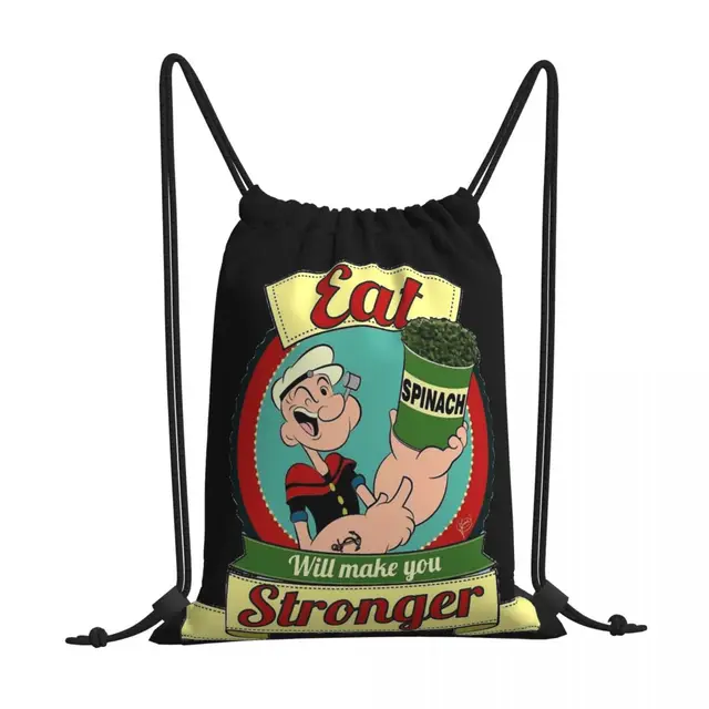 Sailor Popeye The Sailor Spinach Cartoon Drawstring Bags Sports Pouch 3D  Print Backpack Shoe Bag| | - AliExpress