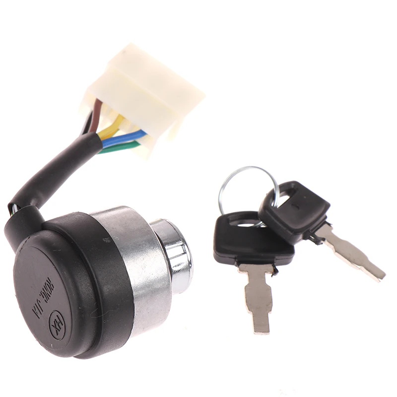 1set 6 Wire Way Gasoline Diesel Generator Gas Ignition Start Key Lock Switch Gas Generator Gasoline Accessories, generator ignition switch