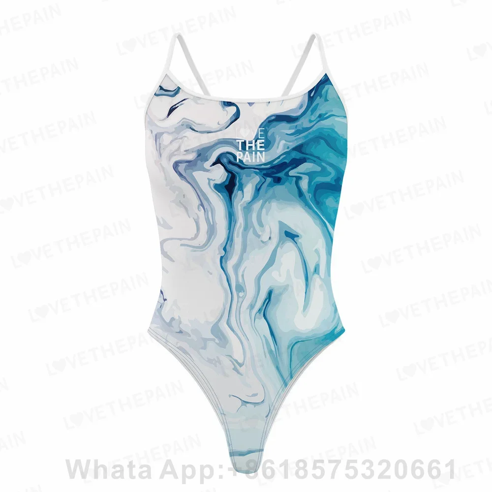 

LOVE THE PAIN One Piece Swimsuit competition water aerobics and fitness swimming Multi -functional competitive training swimsuit