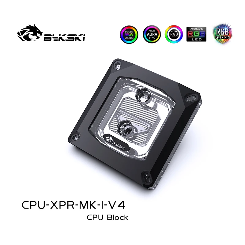 Blocco Di Raffreddamento Ad Acqua Cpu Bykski Per Intel Lga1150 1151 1155 1156 1200 1700 / 2011 /2066 Nero Radiatore Rgb Aura / Cpu-Xpr-Mk-I-V4
