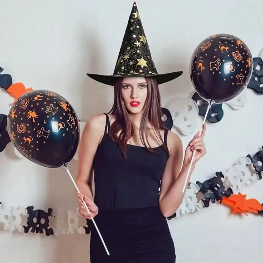 Halloween Witch Hats Masquerade Wizard Kids Hat Role Play Prop Cosplay Costume Home Decoration Dress Up Headgear Party Decor party hat,halloween witch hat
