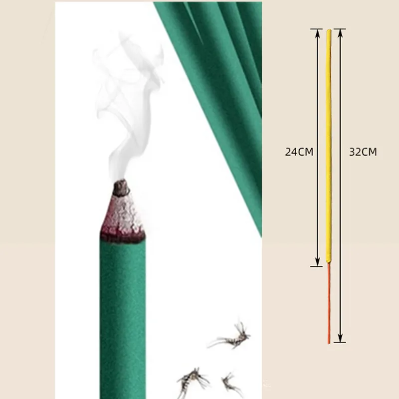 Handmade Plant Leaves Nature Camping Incense Stick Roll 60pcs Room Mosquitoes Flies Insect Outdoor Garden Fishing Repelling incense stick insect repellent