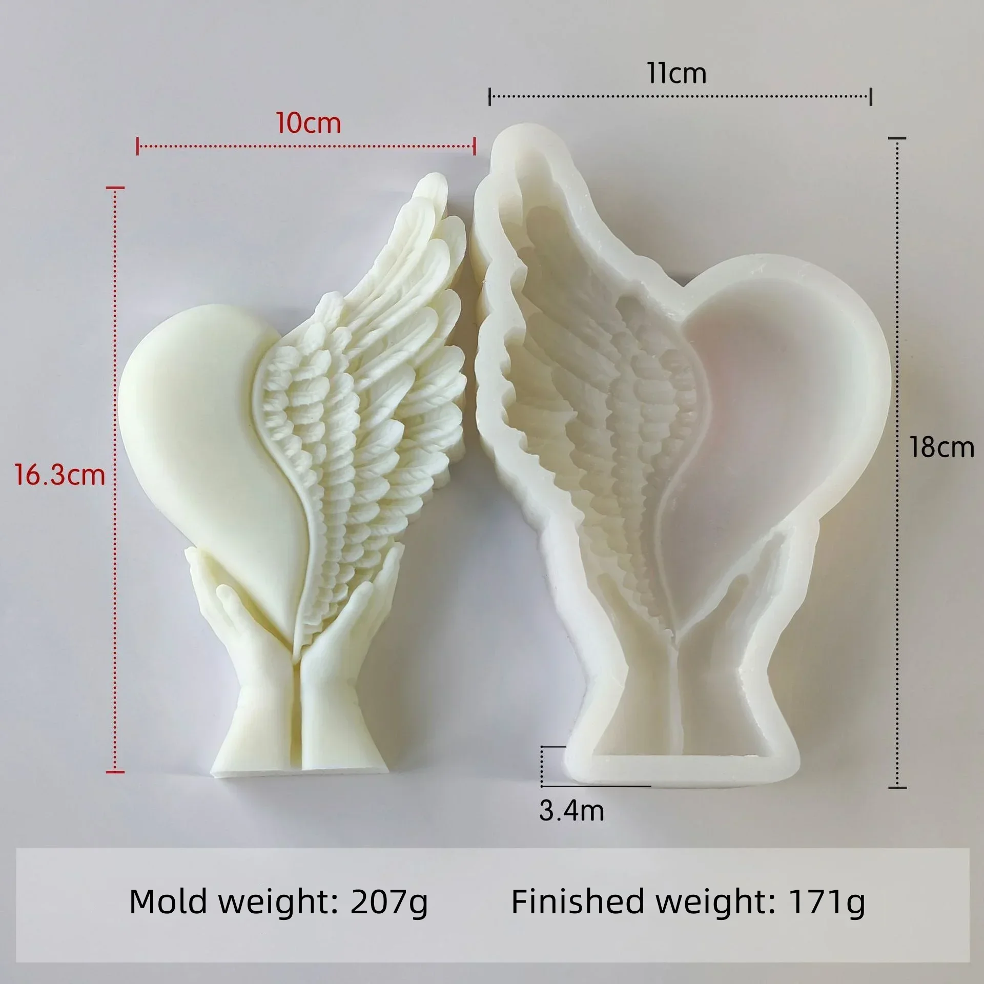 Heart with Wing Silicone Mold for Handmade Gifts and Crafts