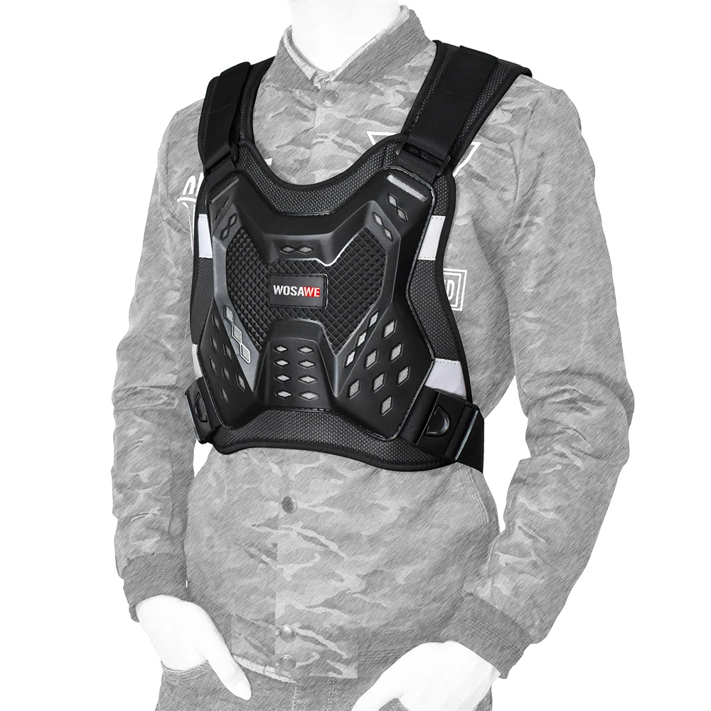 WOSAWE Motorcycle Jacket Men Full Body Motorcycle Armor Motocross Racing Moto Jacket Riding Motorbike Protection Size