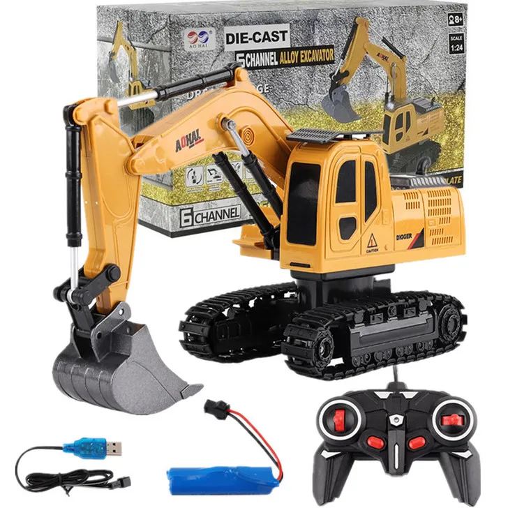 

2022 Multifunctional Remote Control Excavator Toy Wireless Remote Control Excavator Engineering Vehicle Christmas Logistic