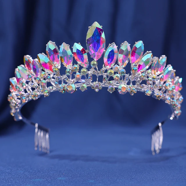 Corona De Estrella Con Diamantes De Imitación - Diadema Plateada Para Novias, Fiestas Y Ocasiones Especiales