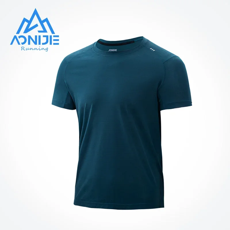 AONIJIE L-FM5125 t-shirt sportiva da uomo ad asciugatura rapida manica corta t-shirt traspiranti top estate per la corsa all'aperto palestra quotidiana