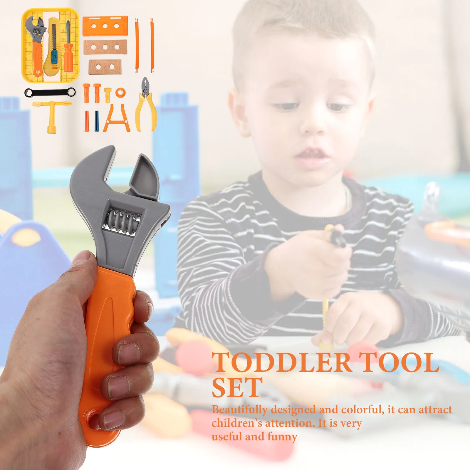 1 세트 전기 드릴 어린이 도구 세트 안전한 플라스틱 조기 교육 학습 가정용 척 놀이  선물 재미있는 인터랙티브