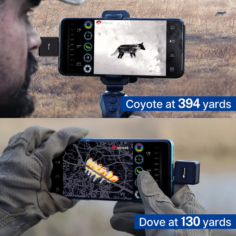 Spotting Scope Farm Prairie Pest Control Xinfrared T2 Pro Duck 130 Yard Thermal Monocular For Hunting InfiRay Core